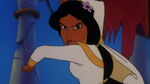 Jasmine about to punch a thief in the face with her angry fist.