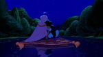 Jasmine and Aladdin at the ending of "A Whole New World"