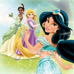 Jasmine with Rapunzel and Tiana