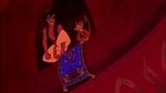 Aladdin, Abu, and Carpet sneaking into the palace