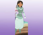 Jasmine wearing a spacesuit