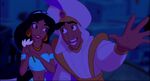 Jasmine and Aladdin singing "A Whole New World".