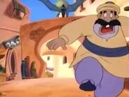 The Creature chased the people around The Marketplace at Agrabah.