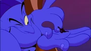 Genie prepares to banish Jafar's lamp.