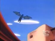 The Creature flies around The Marketplace of Agrabah.