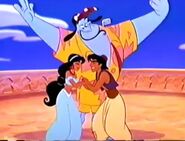 Aladdin 1993 VHS version group hug time