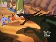 Mechanical Dragon roaring.jpg (114 KB) The Mechanical Dragon roars at The Genie, Jasmine, and Sadira before he was out of control and flame at Sadira.