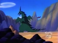 The Mechanical Dragon at the mountain.jpg (95 KB) Iago flies towards the Mechanical Dragon.