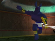 Anubis used a staff to shock Aladdin during Boss Battle and the rescued The Princess Jasmine inside The Great Pyramid.