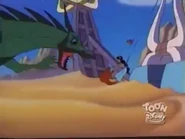 The Dragon charge at Jasmine..jpg (99 KB) The Mechanical Dragon attacked and charged at Jasmine before he runs through the wall, crashed, and being destroyed.