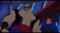 "Cassim said nothing about facing the powers of a Genie! Get the others out of here! We'll leave the King to his plans!"