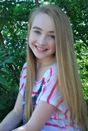 A younger Sabrina Carpenter as she appeared in the disney channel show "Girl Meets World".