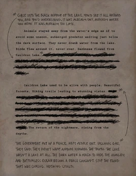 Cauldron Lake (manuscript)