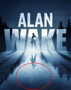 Alice can be seen underneath the water's surface in this Alan Wake logo.