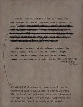 Odin Stuck In Bed (manuscript)