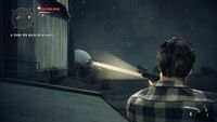 Alan aiming the Carbine Rifle