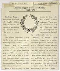 Barbara Jagger's Obituary