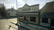The Bright Falls Museum building, out of reach and sight in the final game