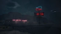 The diner that is located next to the motel