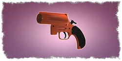 A flare gun, complete with some flares