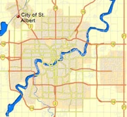 Situation de St. Albert par rapport à .
