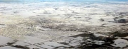 Vue aérienne de Grande Prairie en hiver, vers le nord.