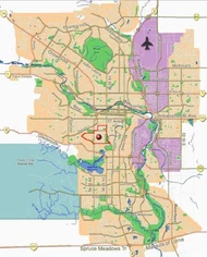 South Calgary (centre) et ses voisines.
