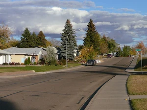 Une rue résidentielle de Gold Bar.