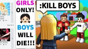 I Advertised A Roblox Girl Game And Used Admin Against Boys Albertsstuff Wiki Fandom - girls can only play this roblox game