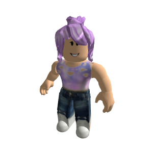 Roblox Purple hair bacon Picture for profile pic on social media