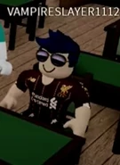 Vampire's appearance in "I made a disturbing Roblox school game..."