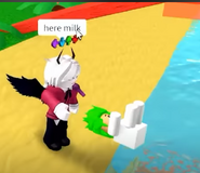 Justmemekid giving the child "milk."