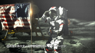 (1) Astronaut Eugene Cernan landed on the Moon. (月面に降り立つた字宙飛行士ュ一ジン・サ一ナン, (1) Astronaut Eugene Cernan landed on the Moon.?)