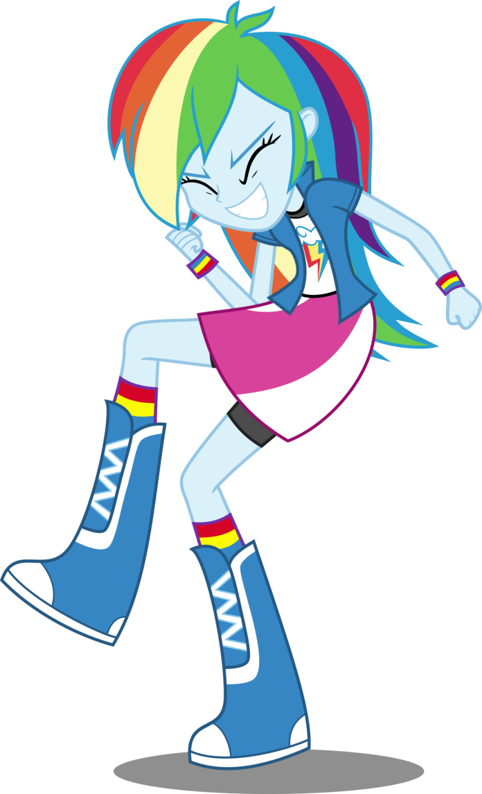 How to Draw a Human Rainbow Dash  My Little Pony Step by step 