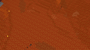 A Nether Lava Lake sighted by a player inflicted with Lava Vision.