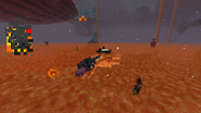 A laviathan in a lava sea.