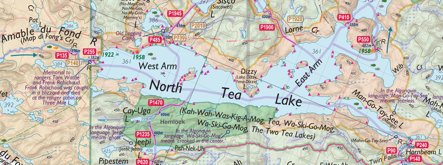 North Tea Lake Algonquin Map North Tea Lake | Algonquinpark Wiki | Fandom