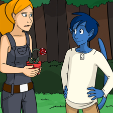 Ardent helps Alice with yard work in Comic 37.