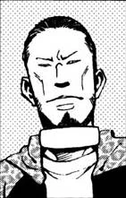 A bust shot image of a man named Kakeru Kishoin, with buzzed black hair, a trimmed but full beard, and wearing a hoodie with a grey leopard pattern and solid black combination