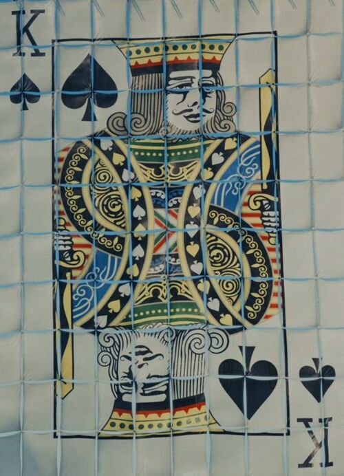 King of Spades Card on a blimp in Alice in Borderland (Netflix live-action)