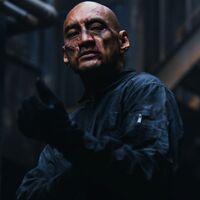 A screenshot of Shirabi Isao from Netflix live-action Season 2