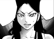 A close-up image of Onoue's aggravated face