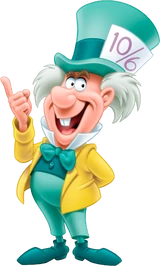 El Sombrerero Loco en la película de Walt Disney.