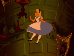 alice in wonderland falling rabbit hole