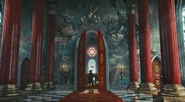 Mural con el Galimatazo y el Grifo en la película de Tim Burton (2010)