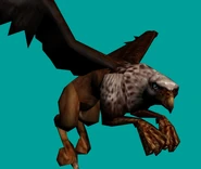 The Gryphon appears in American McGee's Alice with a bald eagle-like head