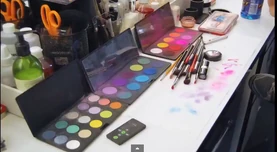 Some colors used with Hatter's make-up...