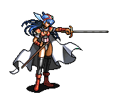 Cecil's battle sprite in Kichikuou Rance.