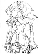 Concept artwork of RedEye from the Rance VI Rough Art Collection.