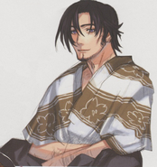 Concept artwork of Nobunaga from the Sengoku Rance manual.